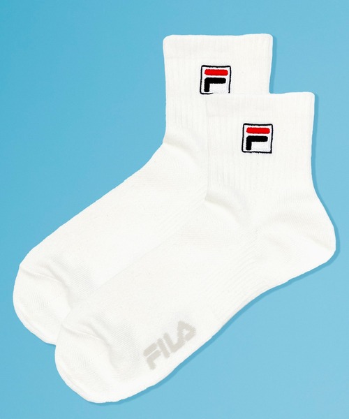 FILA（フィラ）の「FILA/フィラ メンズ ショート丈 ソックス ブランド ロゴ 吸水速乾 消臭 補強 靴下 2足セット（ソックス/靴下・メンズ・ホワイト・25-27CM）」の7枚目の写真