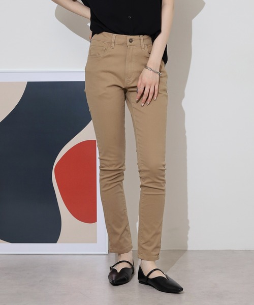 atONE(アットワン)の「atONE フロントジッパーツイルスキニーパンツ(その他パンツ・レディース・ナチュラル/クリーム/ベージュ/カーキ/ブラック/チャコールグレー・LL/4L/3L/M/L)」の16枚目の写真