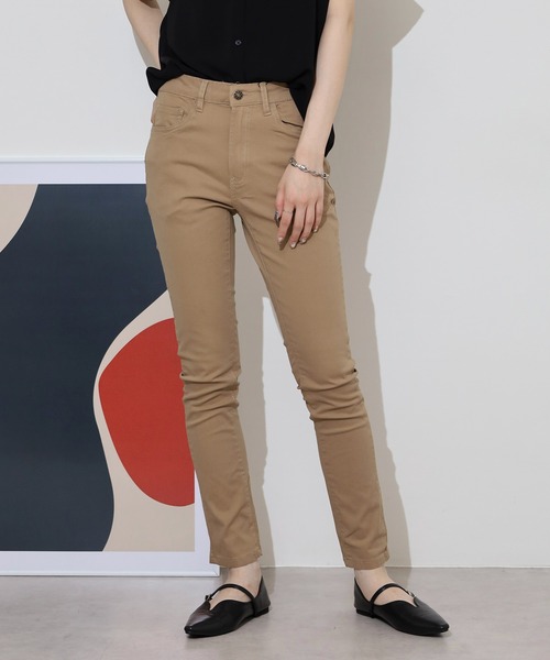 atONE(アットワン)の「atONE フロントジッパーツイルスキニーパンツ(その他パンツ・レディース・ナチュラル/クリーム/ベージュ/カーキ/ブラック/チャコールグレー・LL/4L/3L/M/L)」の17枚目の写真