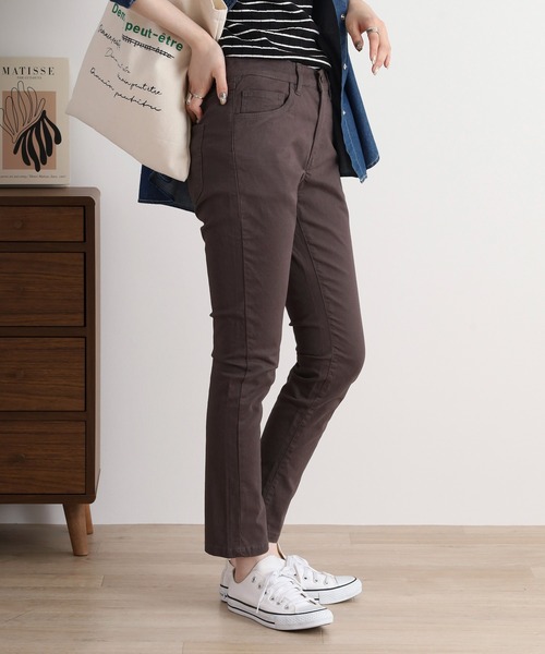 atONE(アットワン)の「atONE フロントジッパーツイルスキニーパンツ(その他パンツ・レディース・ナチュラル/クリーム/ベージュ/カーキ/ブラック/チャコールグレー・LL/4L/3L/M/L)」の13枚目の写真