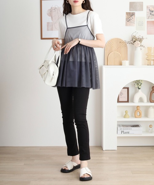 atONE(アットワン)の「atONE フロントジッパーツイルスキニーパンツ(その他パンツ・レディース・ナチュラル/クリーム/ベージュ/カーキ/ブラック/チャコールグレー・LL/4L/3L/M/L)」の10枚目の写真