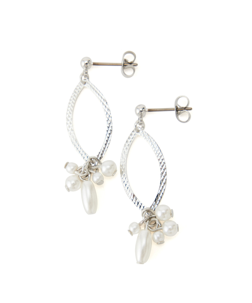 ROPE' PICNIC(ロペピクニック)の「オーバルメタル×パールピアス(ピアス(両耳用)・レディース・シルバー/ゴールド・FREE)」の7枚目の写真