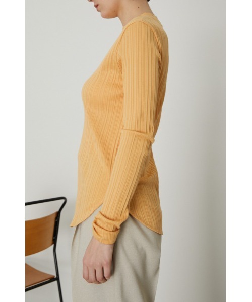 RIM.ARK（リムアーク）の「Crepey long T/SH（Tシャツ/カットソー・レディース・ブラック/ライトブルー/ホワイト/オレンジ系その他・FREE）」の11枚目の写真