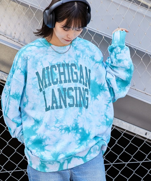 【etsinta/エシンタ】タイダイカレッジオーバースウェット