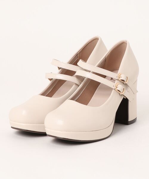 ダブルストラップパンプス♡ attagirl パンプス 厚底ダブルストラップパンプス : ZOZOTOWN