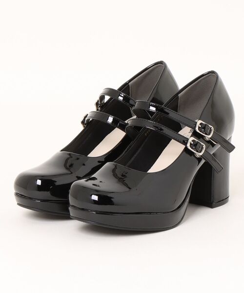 asa..05 OHGA オーガ　美品♪ダブルストラップパンプス 美品] OHGA ダブルストラップパンプス 23.5㎝