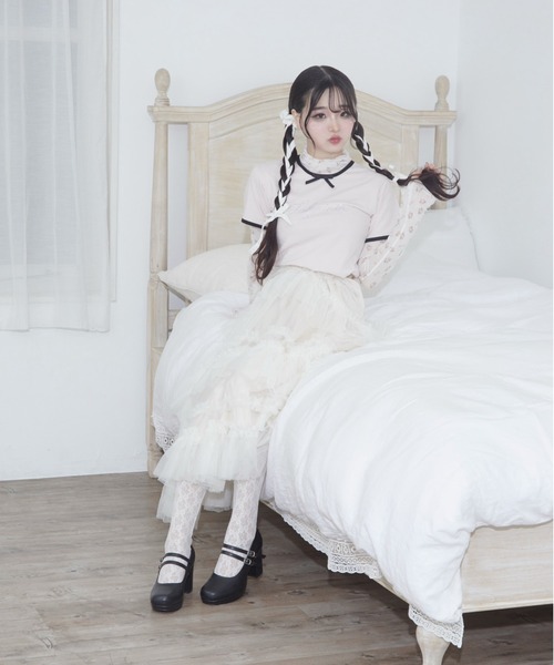 byあしながおじさん(バイアシナガオジサン)の「厚底ダブルストラップパンプス(パンプス・レディース・アイボリー/ブラック/ワイン/クリアブラック・22.5cm/23.0cm/23.5cm/24.0cm/24.5cm/23cm/24cm)」の20枚目の写真