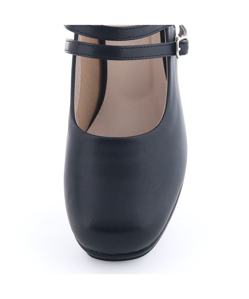 byあしながおじさん(バイアシナガオジサン)の「厚底ダブルストラップパンプス(パンプス・レディース・アイボリー/ブラック/ワイン/クリアブラック・22.5cm/23.0cm/23.5cm/24.0cm/24.5cm/23cm/24cm)」の16枚目の写真