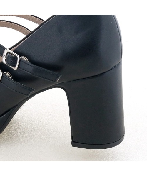 byあしながおじさん(バイアシナガオジサン)の「厚底ダブルストラップパンプス(パンプス・レディース・アイボリー/ブラック/ワイン/クリアブラック・22.5cm/23.0cm/23.5cm/24.0cm/24.5cm/23cm/24cm)」の19枚目の写真