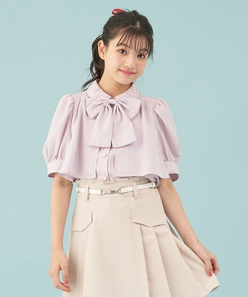 【新品】mezzo piano　メゾピアノ　うさ耳フリルリボン　ケープ　セット mezzo piano メゾピアノ(mezzo piano)うさ耳フリルリボン ケープ