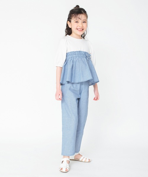 BRANSHES（ブランシェス）の「アシンメトリーロングパンツ（その他パンツ・キッズ・ライム/ブルー・100/110/120/130/140/150）」の11枚目の写真