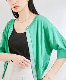 VIS | 【UVケア・接触冷感】【2WAY】5分袖カーディガン(カーディガン/ボレロ)