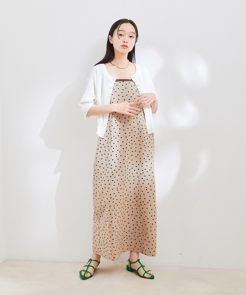 VIS（ビス）の「【UVケア・接触冷感】【2WAY】5分袖カーディガン（カーディガン/ボレロ・レディース・オフホワイト/ピンク/グリーン/ネイビー・FREE）」の9枚目の写真