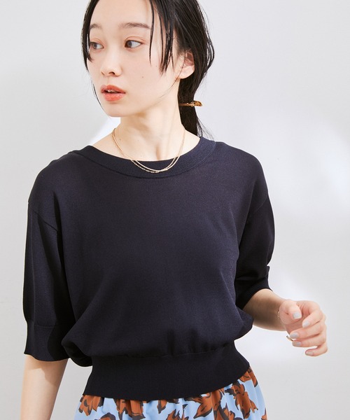 VIS（ビス）の「【UVケア・接触冷感】【2WAY】5分袖カーディガン（カーディガン/ボレロ・レディース・オフホワイト/ピンク/グリーン/ネイビー・FREE）」の6枚目の写真