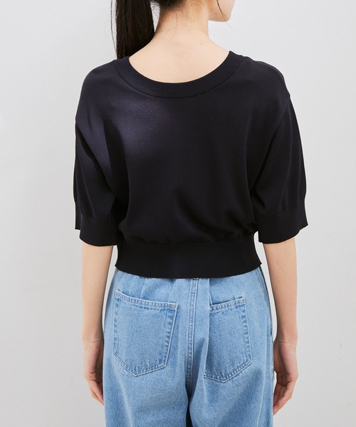 VIS（ビス）の「【UVケア・接触冷感】【2WAY】5分袖カーディガン（カーディガン/ボレロ・レディース・オフホワイト/ピンク/グリーン/ネイビー・FREE）」の15枚目の写真