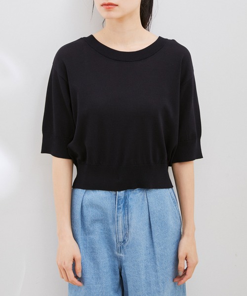 VIS（ビス）の「【UVケア・接触冷感】【2WAY】5分袖カーディガン（カーディガン/ボレロ・レディース・オフホワイト/ピンク/グリーン/ネイビー・FREE）」の19枚目の写真