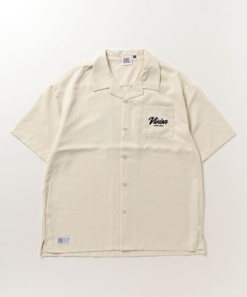 VISION STREET WEAR（ヴィジョンストリートウェア）の「VISION STREET WEAR 刺繍開襟シャツ 半袖（シャツ/ブラウス・メンズ・ブラック系その他2/マルチ/ブルー/ブラック系その他/ホワイト系その他2/マスタード/グリーン系その他/ブルー系その他/ホワイト系その他/グリーン・L/LL/M）」の2枚目の写真