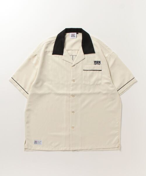VISION STREET WEAR（ヴィジョンストリートウェア）の「VISION STREET WEAR 刺繍開襟シャツ 半袖（シャツ/ブラウス・メンズ・ブラック系その他2/マルチ/ブルー/ブラック系その他/ホワイト系その他2/マスタード/グリーン系その他/ブルー系その他/ホワイト系その他/グリーン・L/LL/M）」の3枚目の写真