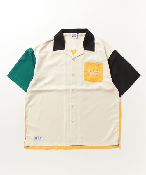 VISION STREET WEAR（ヴィジョンストリートウェア）の「VISION STREET WEAR 刺繍開襟シャツ 半袖（シャツ/ブラウス・メンズ・ブラック系その他2/マルチ/ブルー/ブラック系その他/ホワイト系その他2/マスタード/グリーン系その他/ブルー系その他/ホワイト系その他/グリーン・L/LL/M）」の10枚目の写真