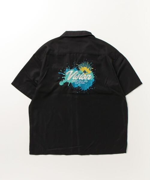 VISION STREET WEAR（ヴィジョンストリートウェア）の「VISION STREET WEAR 刺繍開襟シャツ 半袖（シャツ/ブラウス・メンズ・ブラック系その他2/マルチ/ブルー/ブラック系その他/ホワイト系その他2/マスタード/グリーン系その他/ブルー系その他/ホワイト系その他/グリーン・L/LL/M）」の12枚目の写真