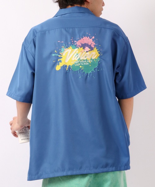 VISION STREET WEAR（ヴィジョンストリートウェア）の「VISION STREET WEAR 刺繍開襟シャツ 半袖（シャツ/ブラウス・メンズ・ブラック系その他2/マルチ/ブルー/ブラック系その他/ホワイト系その他2/マスタード/グリーン系その他/ブルー系その他/ホワイト系その他/グリーン・L/LL/M）」の8枚目の写真