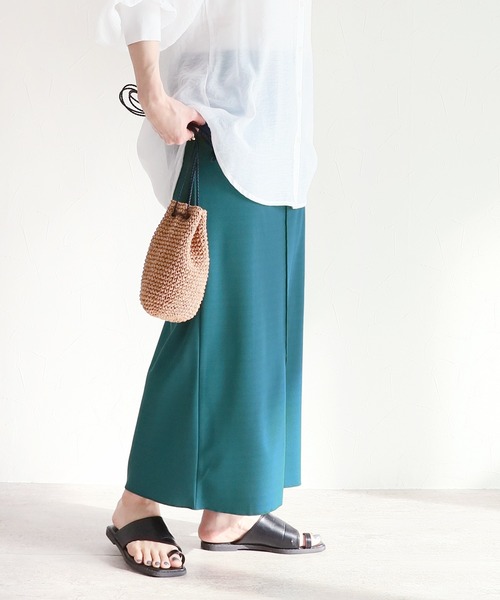 reca（レカ）の「ナロースカート（スカート・レディース・ブルー/グリーン/キナリ/ブラック・M）」の3枚目の写真