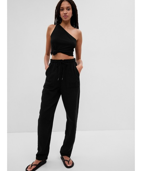 GAP（ギャップ）の「クリンクルガーゼ パンツ（その他パンツ・レディース・ブラック/ネイビー/ベージュ・XS/S/M/L/XXS）」の12枚目の写真