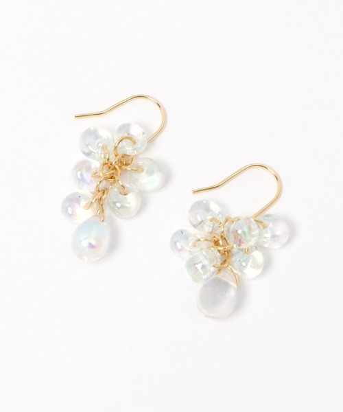 studio CLIP（スタディオクリップ）の「ガラスビーズフックピアス（ピアス（両耳用）・レディース・グリーン/その他1・FREE）」の2枚目の写真