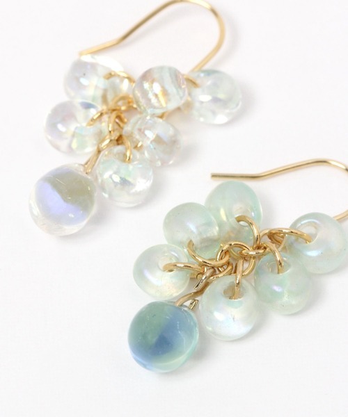 studio CLIP（スタディオクリップ）の「ガラスビーズフックピアス（ピアス（両耳用）・レディース・グリーン/その他1・FREE）」の5枚目の写真