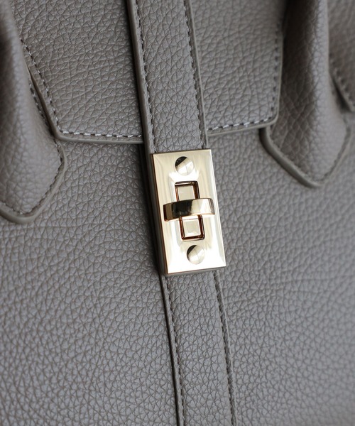 GUSCIO(グッシオ)の「【グッシオゴールドラベル】エレガンストートバッグ 2WAYミニサイズ(ハンドバッグ・レディース・グレー/ブラック/ベージュ/グリーン・FREE)」の12枚目の写真