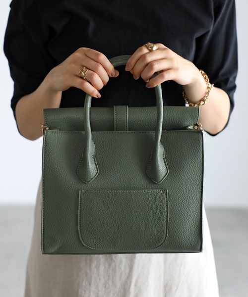 GUSCIO(グッシオ)の「【グッシオゴールドラベル】エレガンストートバッグ 2WAYミニサイズ(ハンドバッグ・レディース・グレー/ブラック/ベージュ/グリーン・FREE)」の21枚目の写真