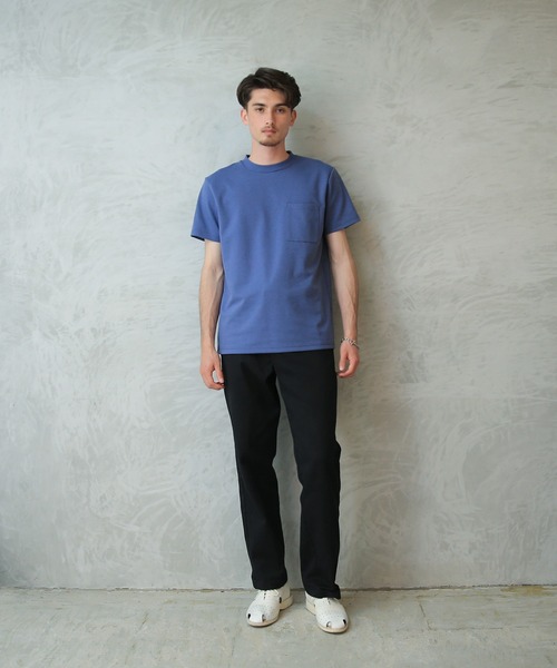 Goodwear(グッドウェア)の「GOOD WEAR 吸水速乾ポケ付き S/S TEE 2w7-13233(Tシャツ/カットソー・メンズ・ホワイト/ブルー系その他/グリーン/ブラック・L/M/S/XL)」の5枚目の写真