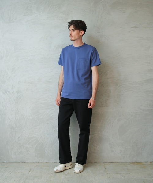 Goodwear(グッドウェア)の「GOOD WEAR 吸水速乾ポケ付き S/S TEE 2w7-13233(Tシャツ/カットソー・メンズ・ホワイト/ブルー系その他/グリーン/ブラック・L/M/S/XL)」の6枚目の写真
