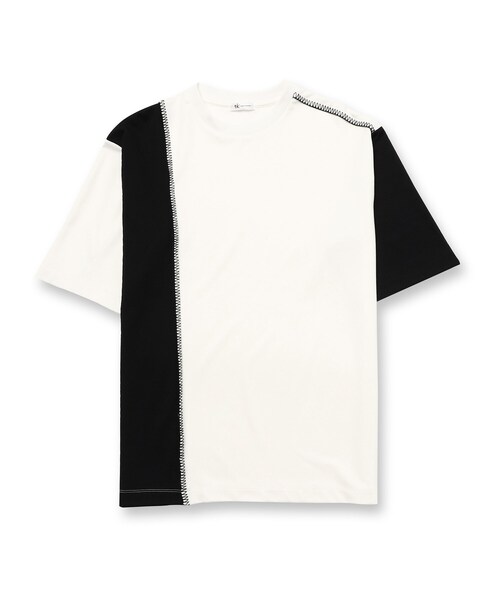 tk.TAKEO KIKUCHI(ティーケータケオキクチ)の「◆ブランケットステッチ半袖カットソー(Tシャツ/カットソー・メンズ・オフホワイト/ブラック/ブラック系4・02/03)」の15枚目の写真
