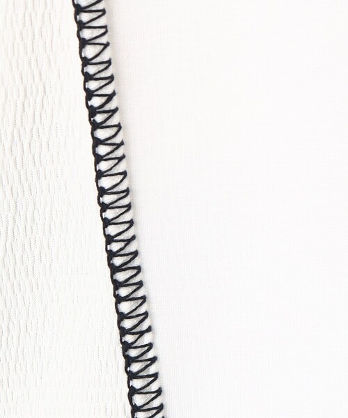 tk.TAKEO KIKUCHI(ティーケータケオキクチ)の「◆ブランケットステッチ半袖カットソー(Tシャツ/カットソー・メンズ・オフホワイト/ブラック/ブラック系4・02/03)」の16枚目の写真