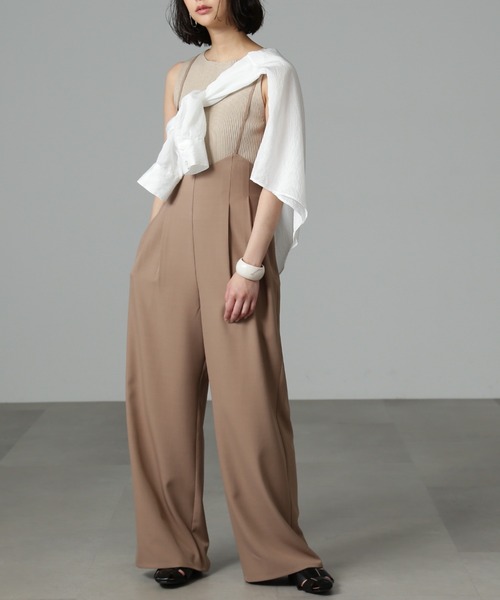 FREE'S MART（フリーズマート）の「【Sシリーズ対応】◆細ストラップハイウエストサロペット（サロペット/オーバーオール・レディース・ブラック/ブラウン・X-SMALL/SMALL/MEDIUM）」の8枚目の写真