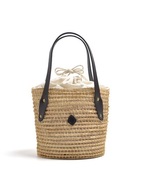 CLEDRAN(クレドラン)の「CL3527 PALM FIBER BKT 透かし編み バスケット(かごバッグ・レディース・ホワイト/ブラック/グリーン・FREE)」の4枚目の写真