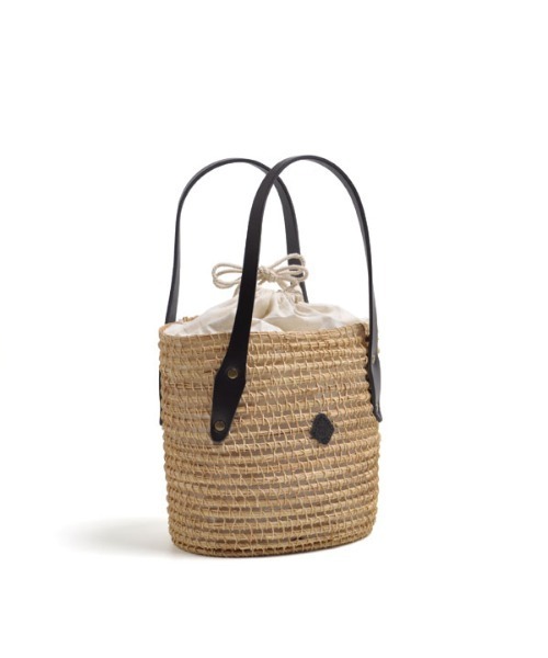CLEDRAN(クレドラン)の「CL3527 PALM FIBER BKT 透かし編み バスケット(かごバッグ・レディース・ホワイト/ブラック/グリーン・FREE)」の5枚目の写真