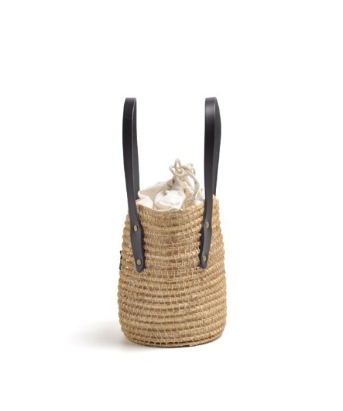 CLEDRAN(クレドラン)の「CL3527 PALM FIBER BKT 透かし編み バスケット(かごバッグ・レディース・ホワイト/ブラック/グリーン・FREE)」の6枚目の写真