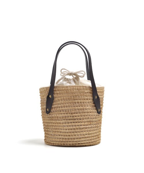 CLEDRAN(クレドラン)の「CL3527 PALM FIBER BKT 透かし編み バスケット(かごバッグ・レディース・ホワイト/ブラック/グリーン・FREE)」の7枚目の写真