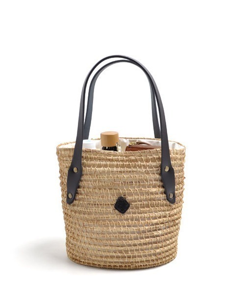 CLEDRAN(クレドラン)の「CL3527 PALM FIBER BKT 透かし編み バスケット(かごバッグ・レディース・ホワイト/ブラック/グリーン・FREE)」の11枚目の写真
