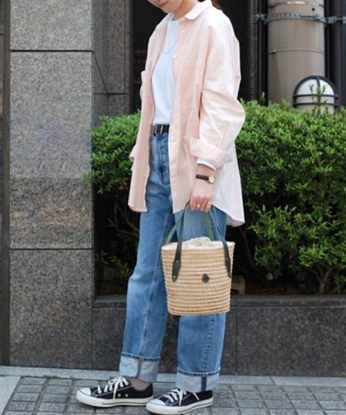 CLEDRAN(クレドラン)の「CL3527 PALM FIBER BKT 透かし編み バスケット(かごバッグ・レディース・ホワイト/ブラック/グリーン・FREE)」の13枚目の写真