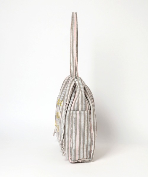 niko and...(ニコアンド)の「オリジナル刺繍巾着トートバッグ(トートバッグ・レディース・パープル/ブラウン/グリーン/ホワイト・0)」の6枚目の写真