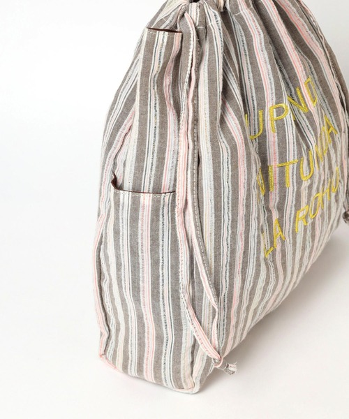 niko and...(ニコアンド)の「オリジナル刺繍巾着トートバッグ(トートバッグ・レディース・パープル/ブラウン/グリーン/ホワイト・0)」の20枚目の写真