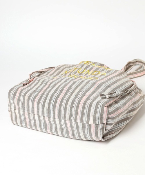 niko and...(ニコアンド)の「オリジナル刺繍巾着トートバッグ(トートバッグ・レディース・パープル/ブラウン/グリーン/ホワイト・0)」の7枚目の写真