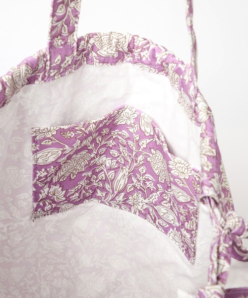 niko and...(ニコアンド)の「オリジナル刺繍巾着トートバッグ(トートバッグ・レディース・パープル/ブラウン/グリーン/ホワイト・0)」の18枚目の写真