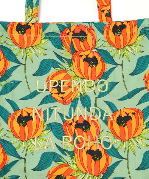 niko and...(ニコアンド)の「オリジナル刺繍巾着トートバッグ(トートバッグ・レディース・パープル/ブラウン/グリーン/ホワイト・0)」の8枚目の写真