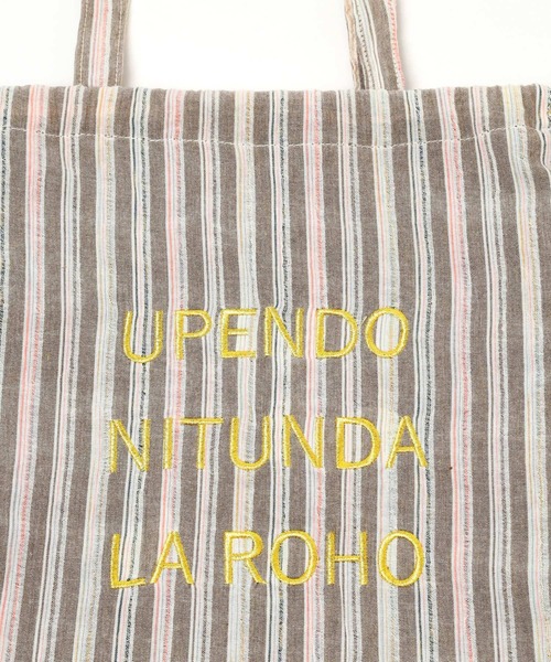 niko and...(ニコアンド)の「オリジナル刺繍巾着トートバッグ(トートバッグ・レディース・パープル/ブラウン/グリーン/ホワイト・0)」の15枚目の写真