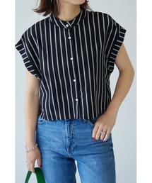 【ZOZO限定】クロップドストライプシャツ