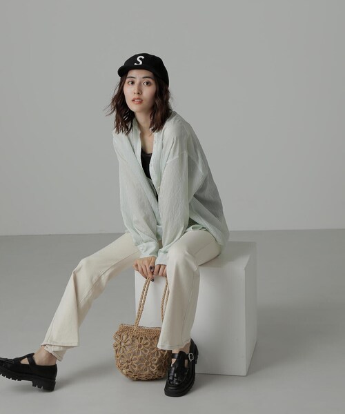 FREE'S MART（フリーズマート）の「◆ロゴショートキャップ（キャップ・レディース・ブラック/ベージュ・ﾌﾘ-）」の13枚目の写真